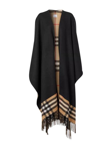 burberry cape black lyst|Burberry Wool Cape in Black .